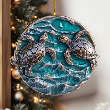 Shineful 2D Acrylic Ornament Ocean Harmony Sea Turtle