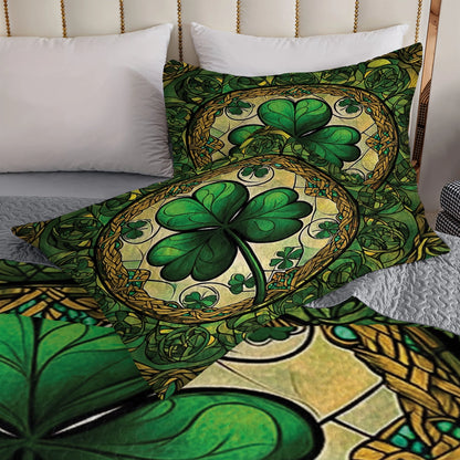 Shineful All Season Quilt 3-Piece Set - Celtic Shamrock Serenity