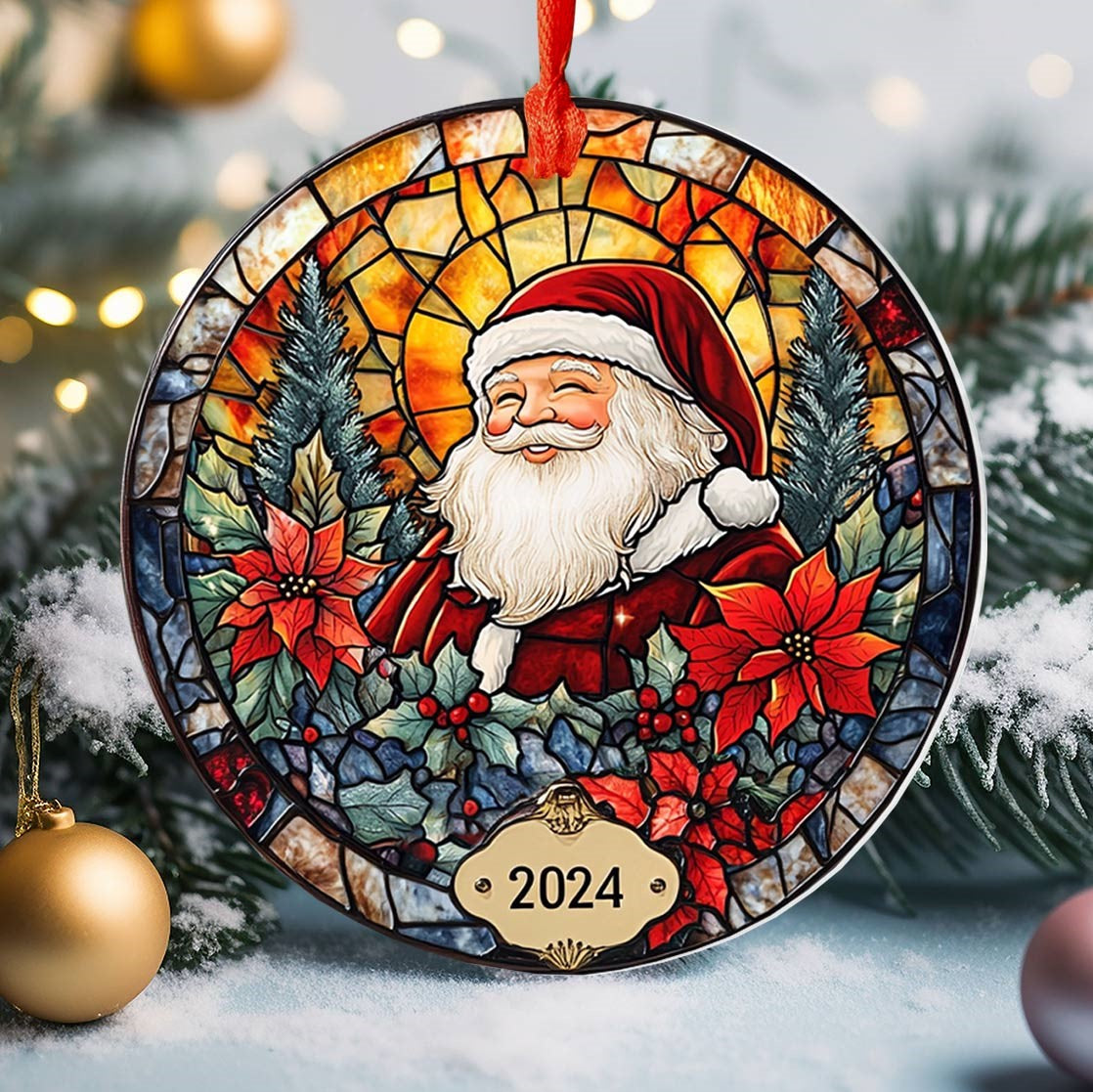 Glänzendes 2D-Acryl-Ornament für das Weihnachtsfenster 