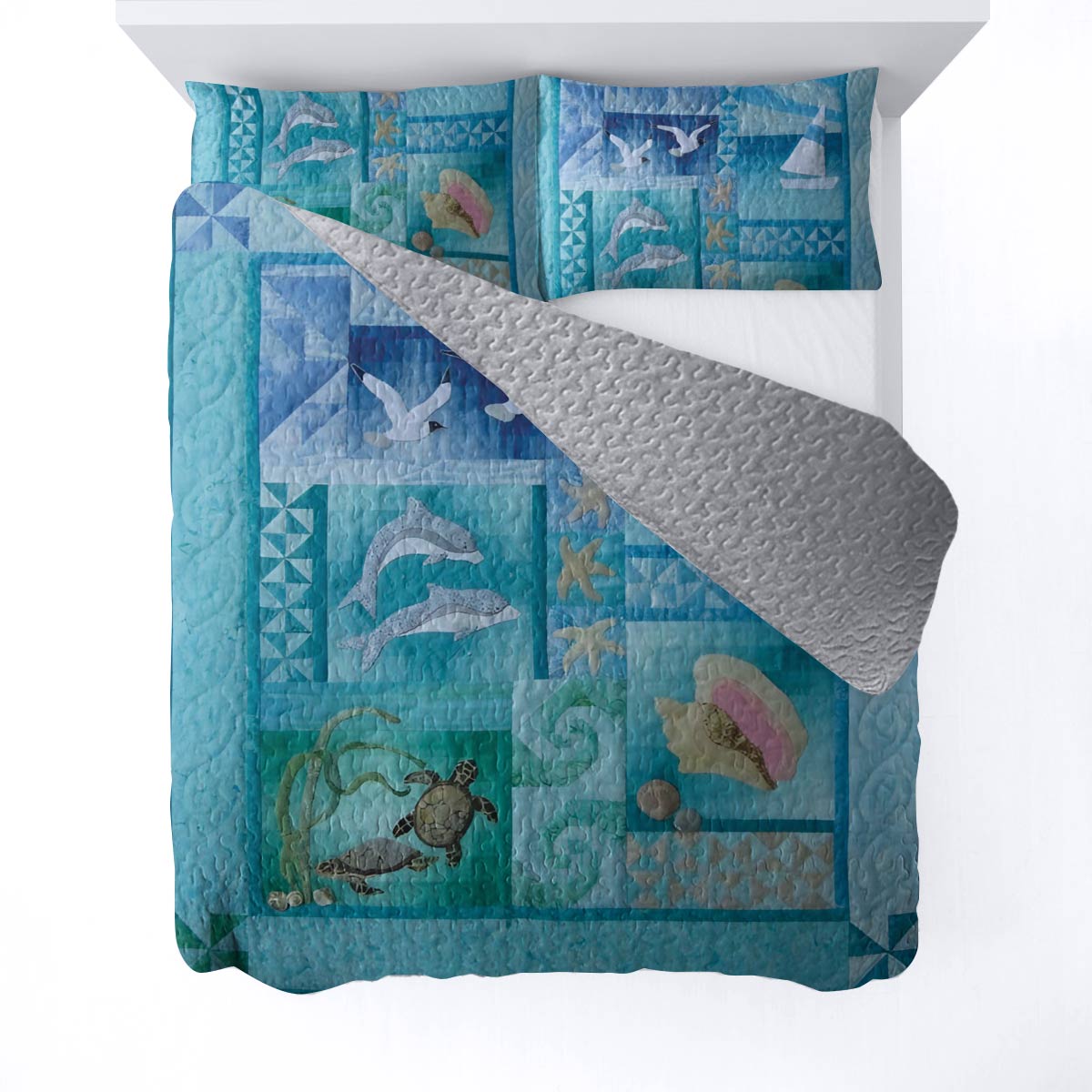 Shineful All Season Quilt 3-Piece Set Coastal Calm