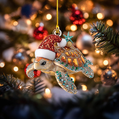 Shineful Acrylic Ornament Sparkling Holiday Sea Turtle