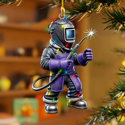 Glänzendes 2D-Ornament aus Acryl – Welder-Weihnachtskollektion