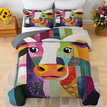 Shineful All Season Quilt 3-Piece Set Moo-velous Dreams