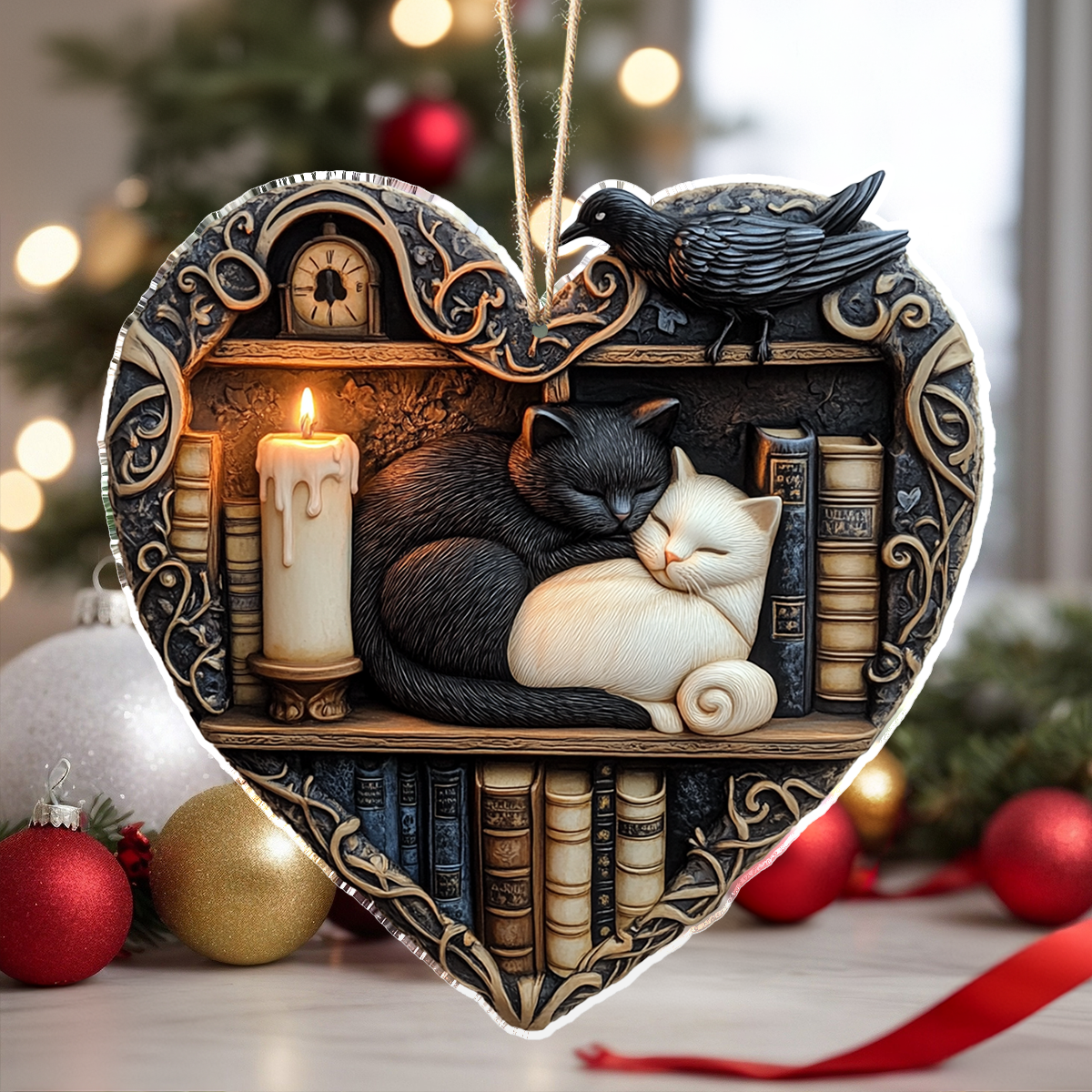 Shineful 2D Acrylic Ornament - Literary Hearts