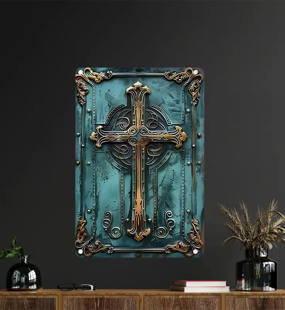 Shineful 2D Metal Sign St. Patrick’s Divine Cross