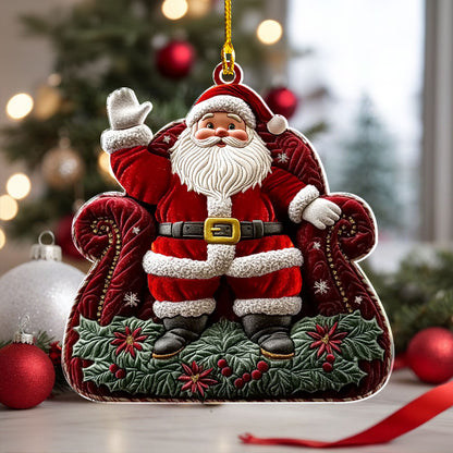 Shineful 2D Acrylic Ornament - Santa's Cozy Throne