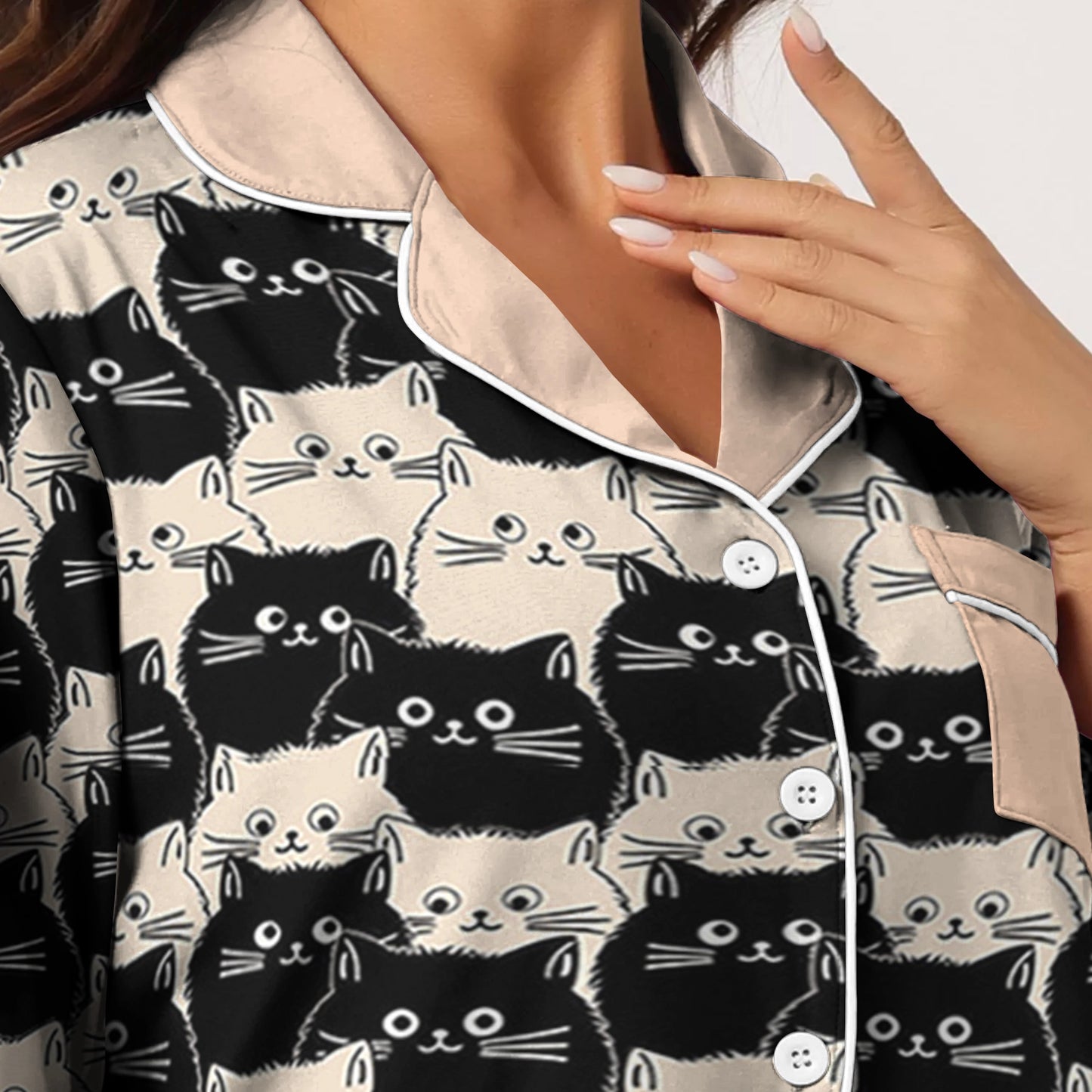 Shineful Pajama Top and Pants Cute Fat Cats