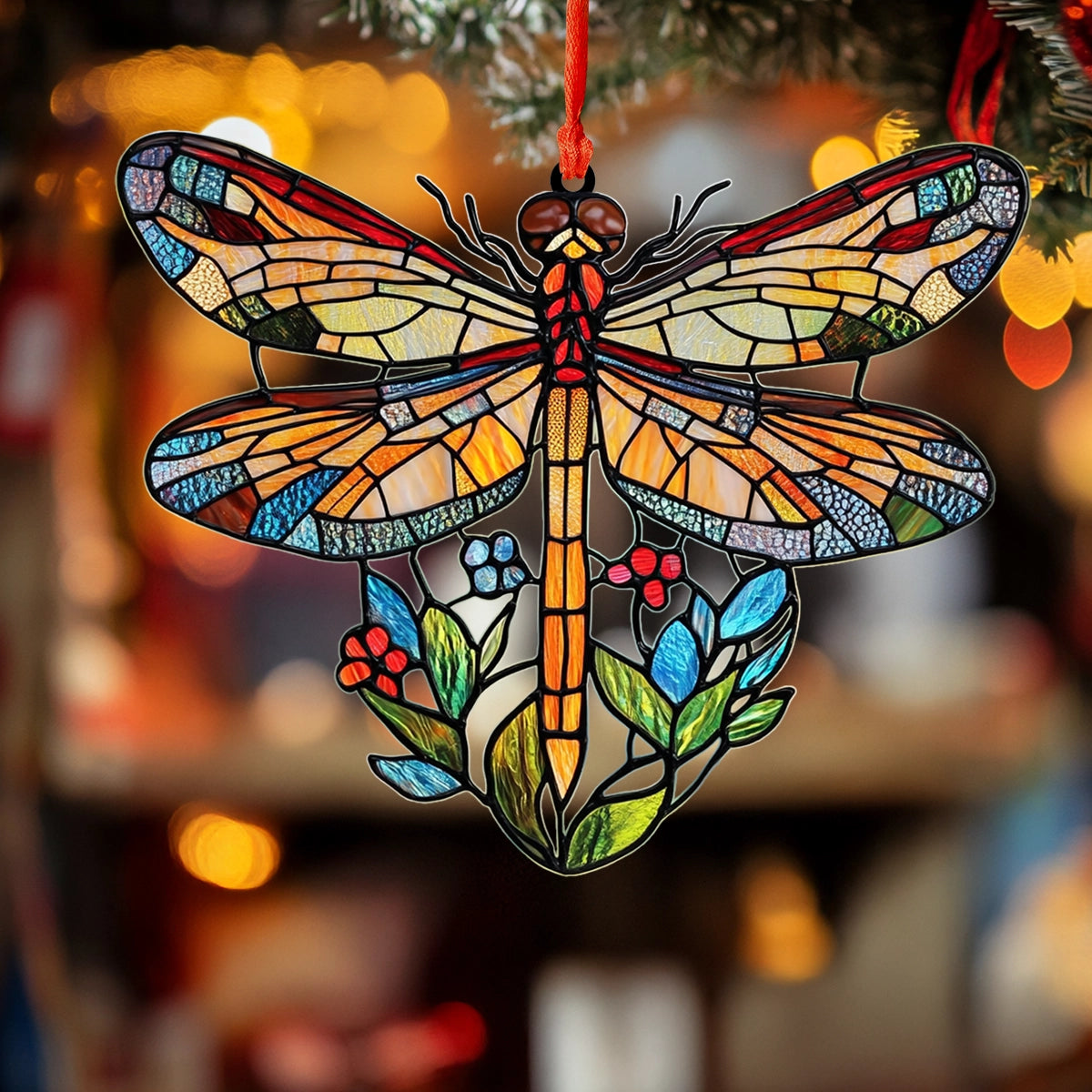 Shineful 2D Acrylic Ornament Sunlit Meadow Dragonfly