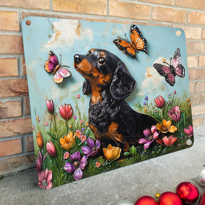 Shineful 2D Metal Sign Dachshund Delight