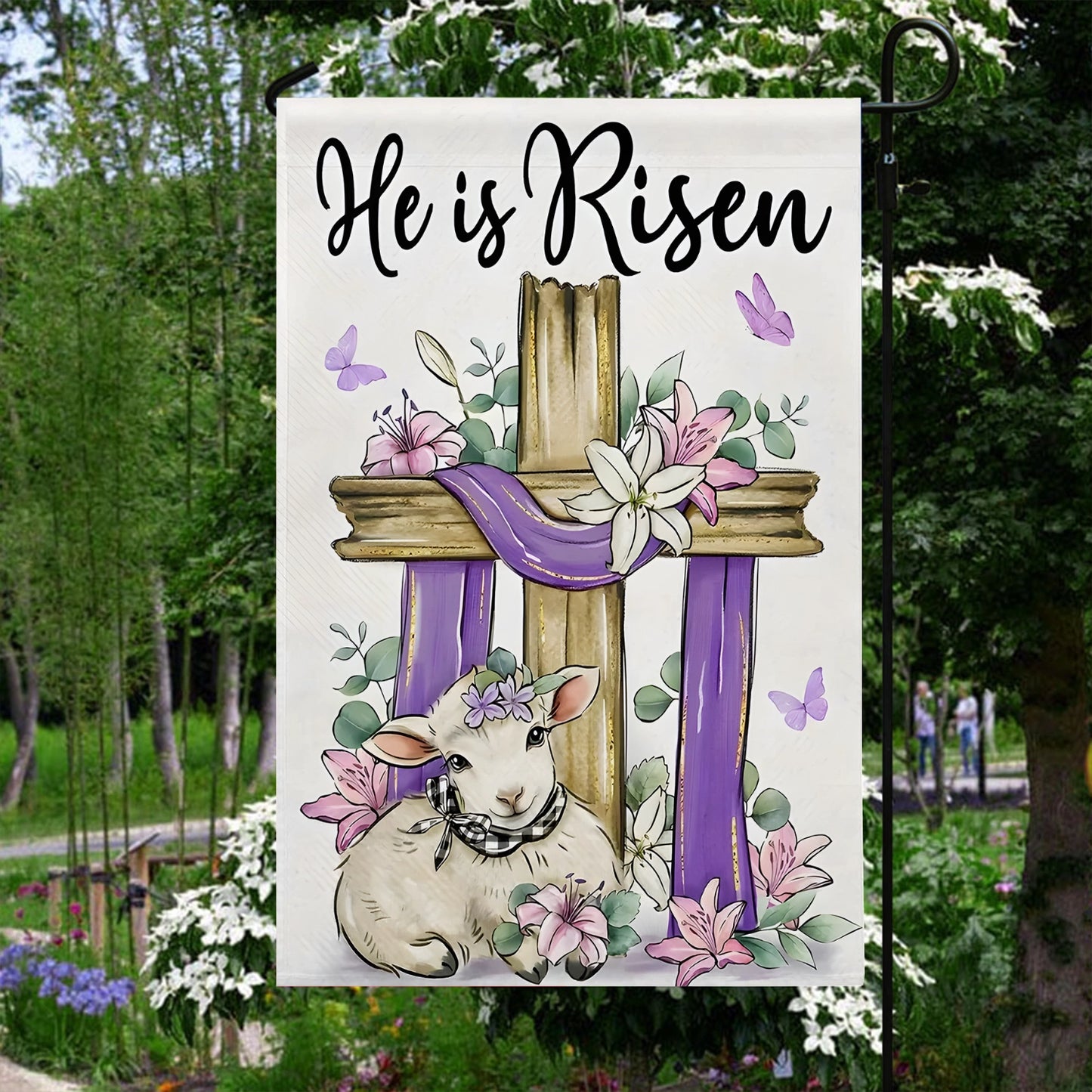 Shineful Garden Flag 12" x 18" Lamb of Hope