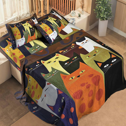 Shineful 4-Piece Bed Sheet Set Purrfectly Cozy