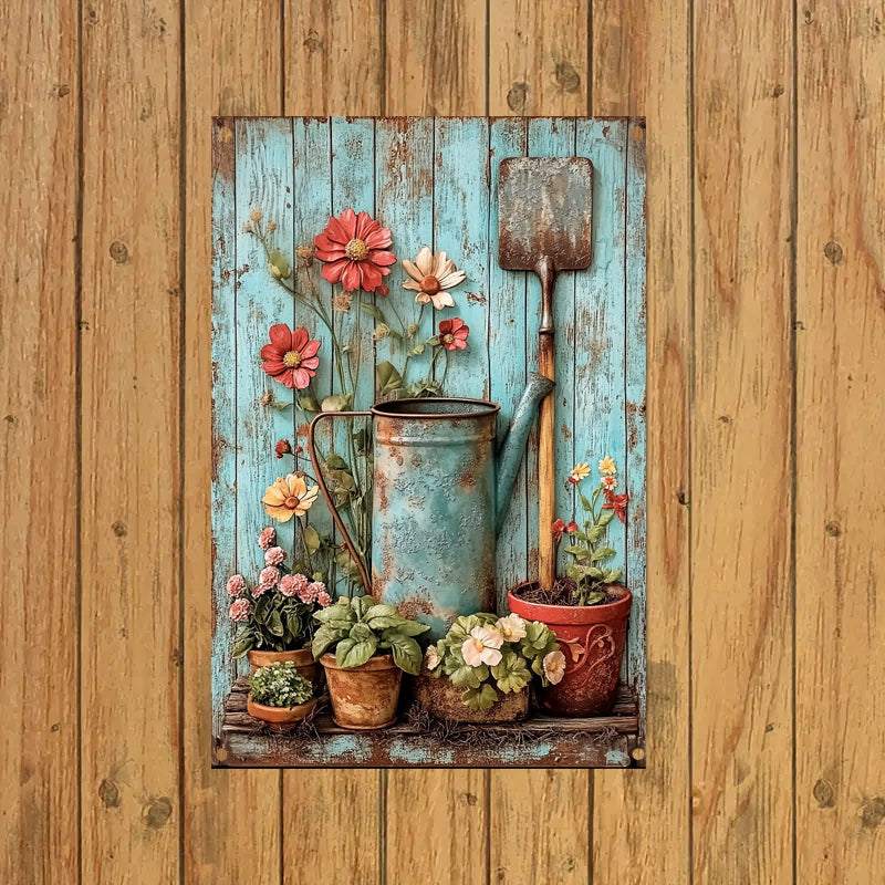 Shineful 2D Metal Sign Rustic Garden Charm