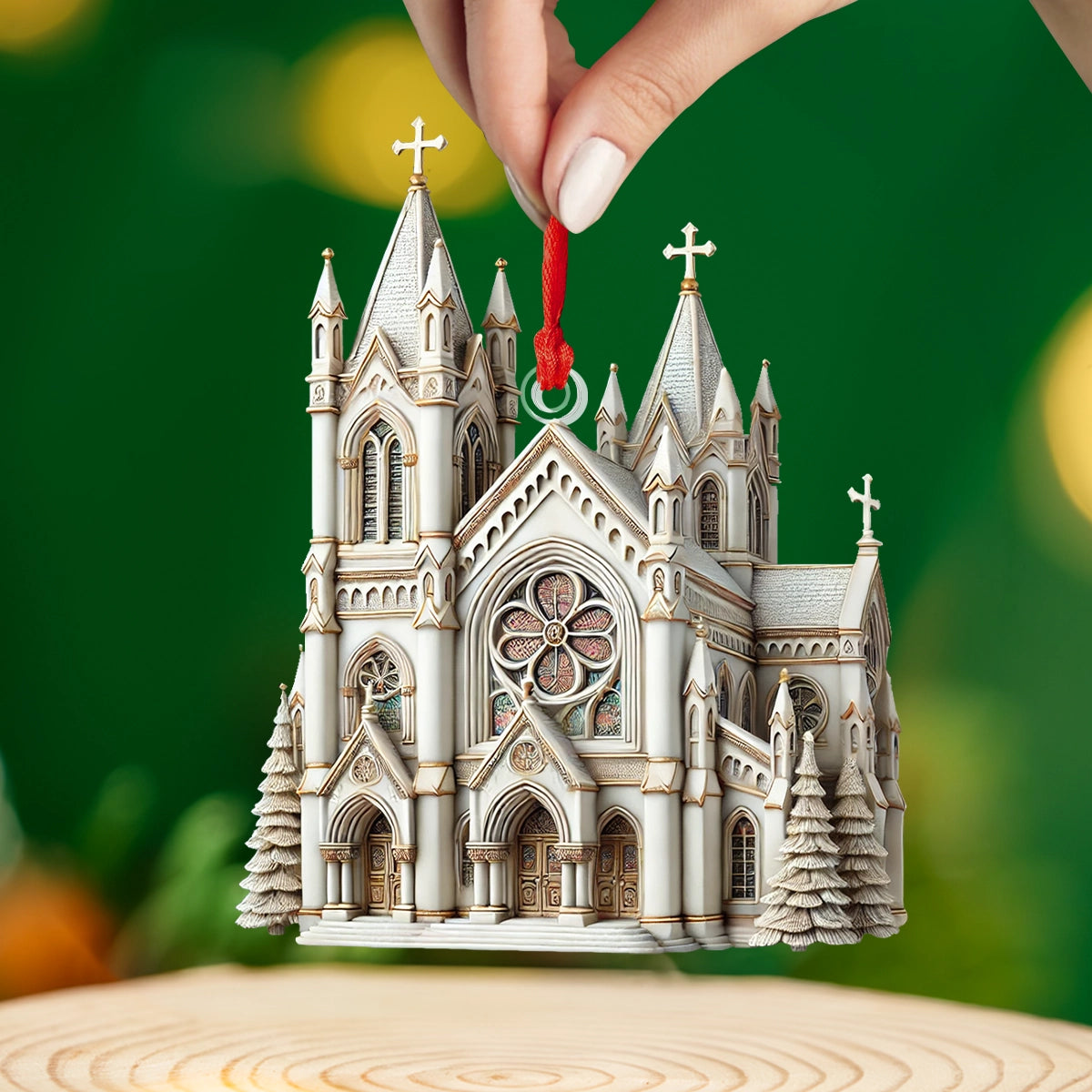 Shineful 2D Acrylic Ornament Cathedral Of Faith Christmas