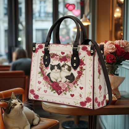 Shineful Leather Bag Kitten Love Blossom