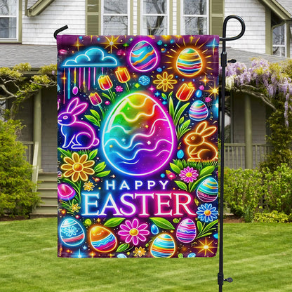 Shineful Garden Flag 12" x 18" Neon Bloom Easter