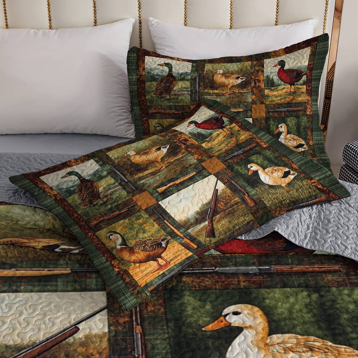 Shineful All Season Quilt 3-Piece Set Rustic Duck