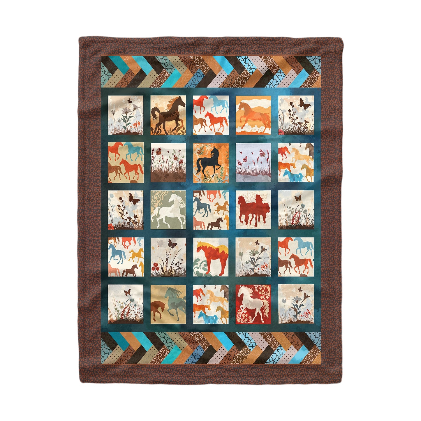 Shineful Fleece Blanket Vintage Horse