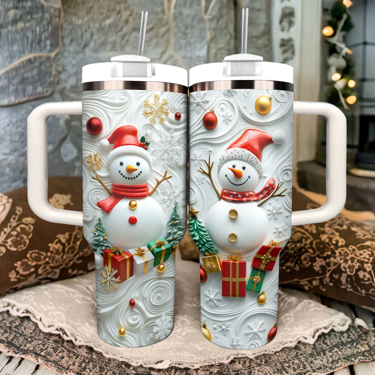 Bonhomme de neige du pays des merveilles hivernales Shineful Tumbler