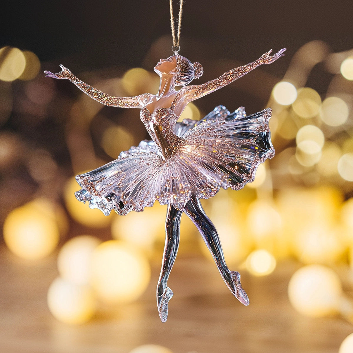 Shineful 2D Acrylic Ornament Crystal Ballerina Dance