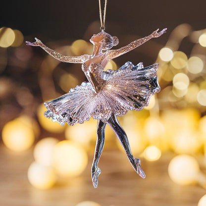 Glänzendes 2D Acryl Ornament Kristall Ballerina Tanz