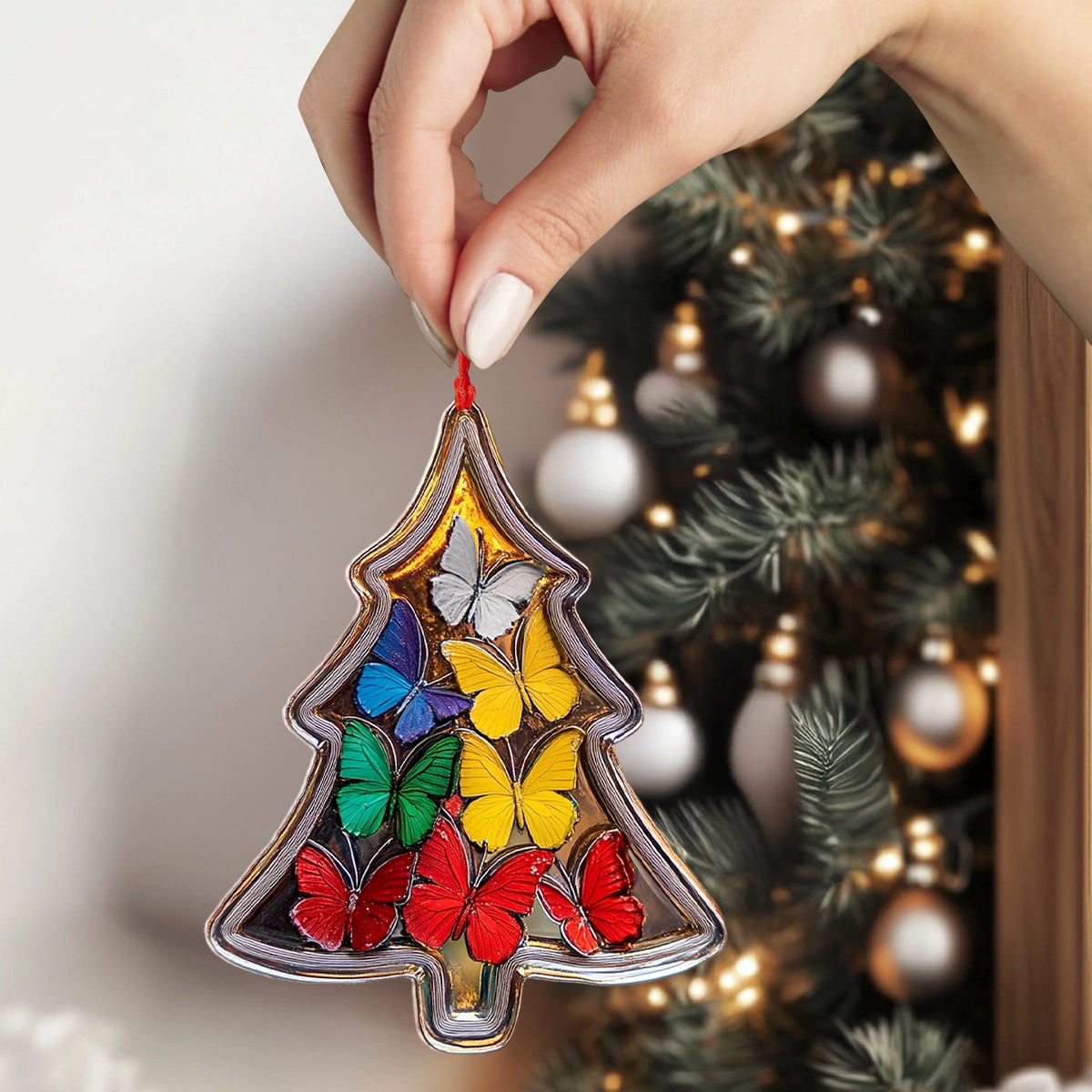 Shineful 2D Acrylic Ornament Butterfly Wishes Tree