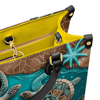 Shineful Leather Bag Sea Turtle Serenity