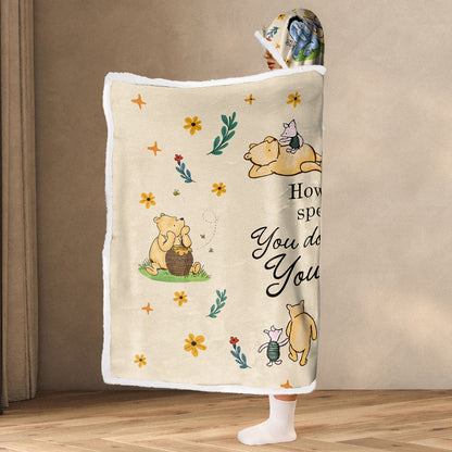 Shineful Wearable Hooded Blanket - Pooh The Love