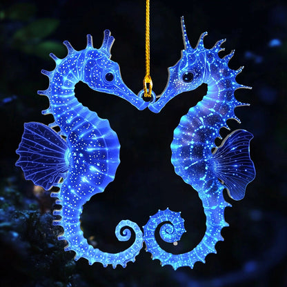 Shineful Acrylic Ornament Sparkling SeaHorse Pair