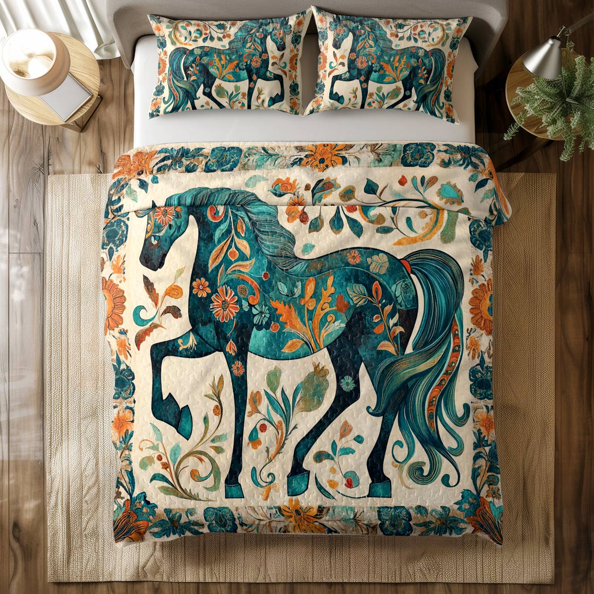 Shineful All Season Quilt 3-Piece Set Equine Elegance