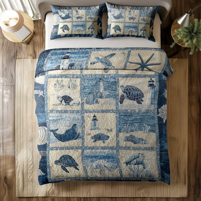 Shineful All Season Quilt 3-Piece Set Ocean Dreams