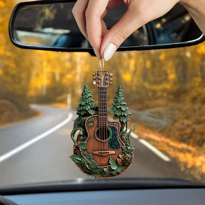 Shineful 2D Acrylic Ornament - Forest Guitar