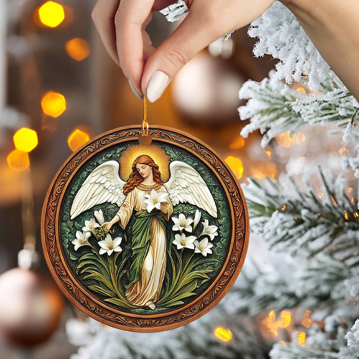 Shineful 2D Acrylic Ornament Angelic Bloom