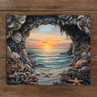 Shineful 2D Metal Sign Ocean Oasis