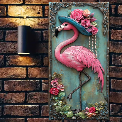 Shineful 2D Metal Sign Stylist Flamingo