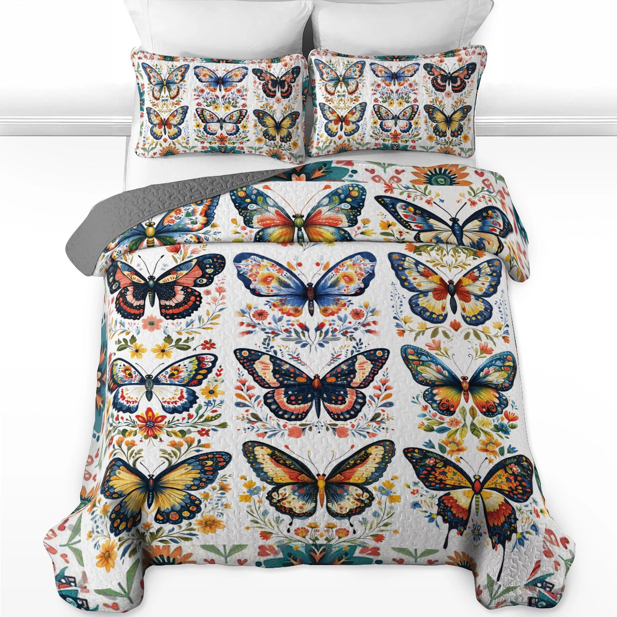 Shineful All Season Quilt 3-Piece Set - Butterfly Bliss