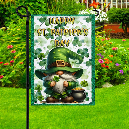 Shineful Garden Flag 12" x 18" Irish Charm Gnome