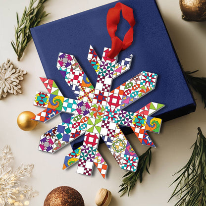 Shineful Acrylic Ornament Quilt Block Snowflake