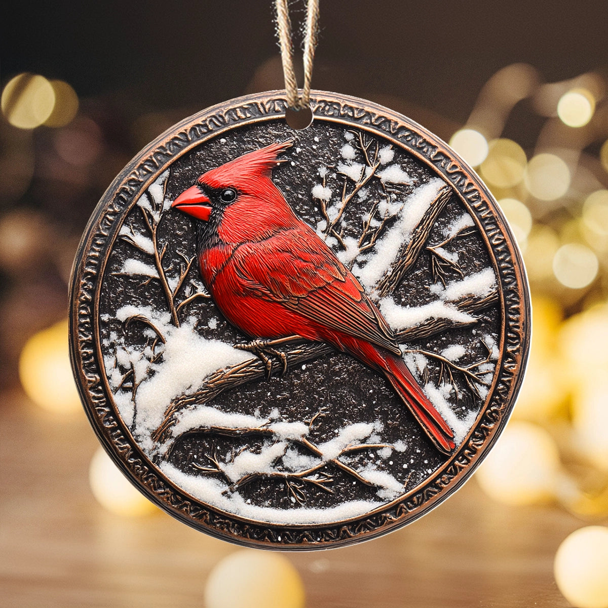 Shineful 2D Acrylic Ornament - Winter Cardinal