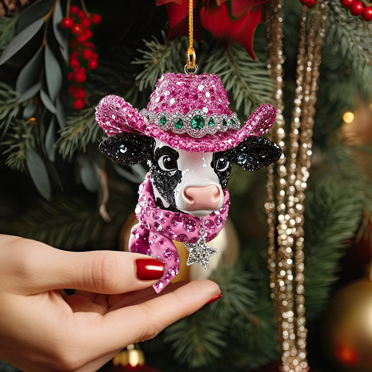 Shineful 2D Acrylic Ornament Sparkling Cowgirl Holiday