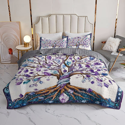 Shineful All Season Quilt 3-Piece Set - Crystal Tree of Life