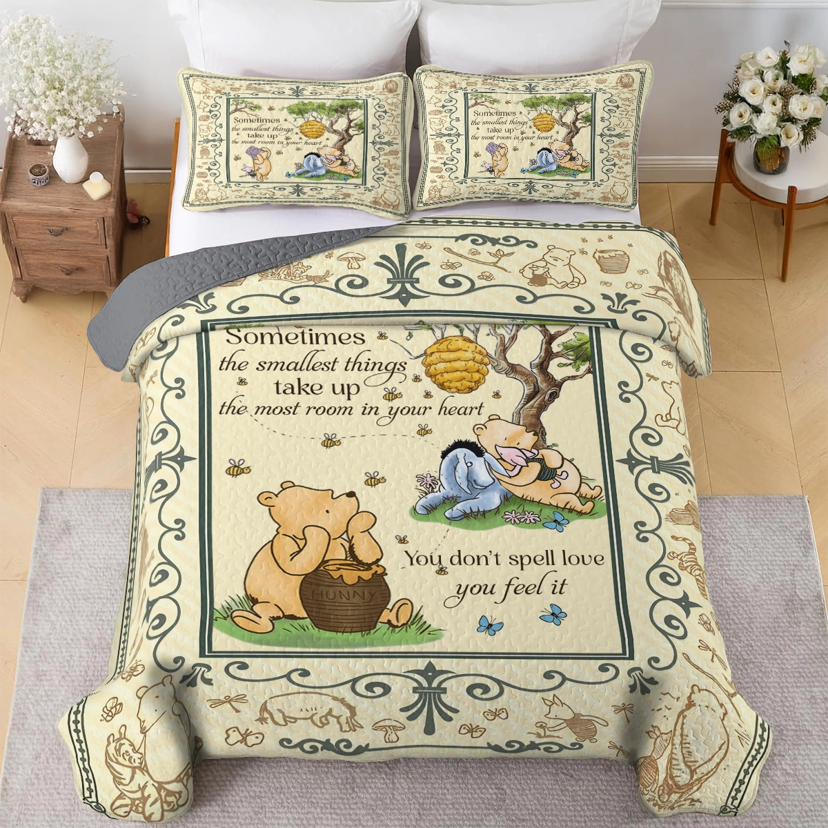 Shineful All Season Quilt 3-Piece Set Winnie the Pooh Cozy