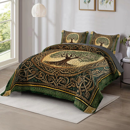 Shineful All Season Quilt 3-Piece Set The Eternal Celtic Tree of Life