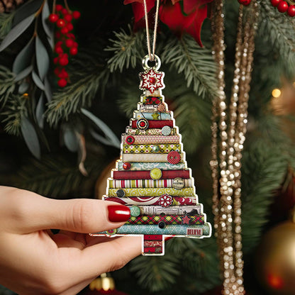 Shineful 2D Acrylic Ornament Fabric Stack Tree