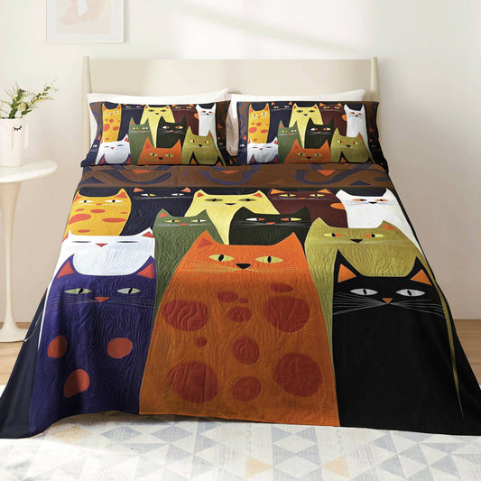 Shineful 4-Piece Bed Sheet Set Purrfectly Cozy