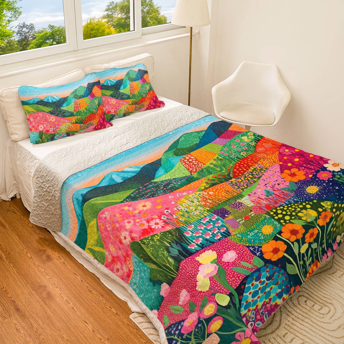 Shineful All Season Quilt 3-Piece Set Vibrant Hills