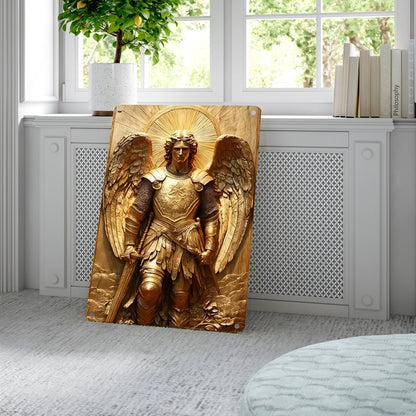 Shineful 2D Metal Sign Guardian Gold Angel