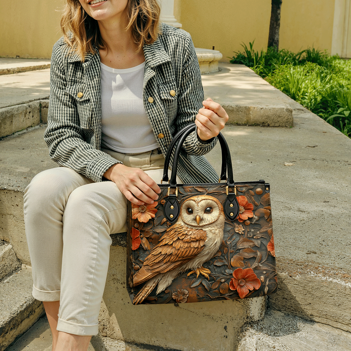 Shineful Leather Bag - Autumn Majesty Owl