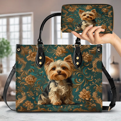 Shineful Leather Bag Regal Yorkie Elegance