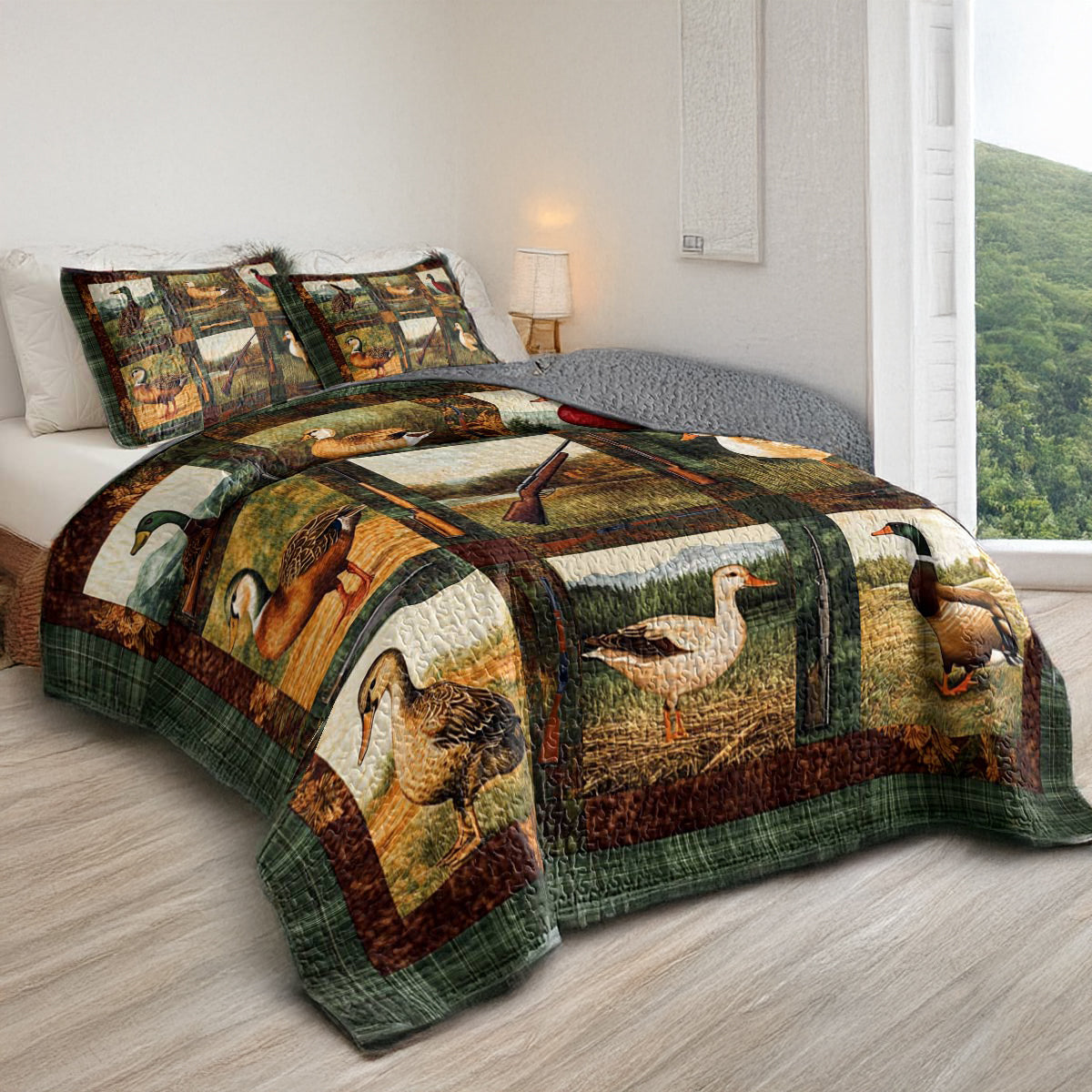 Shineful All Season Quilt 3-teiliges Set Rustic Duck