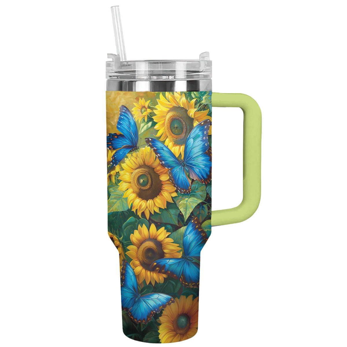 Shineful Tumbler Butterfly In Sunflower Garden